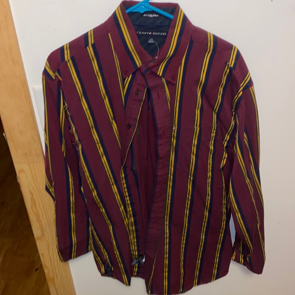 Striped button down